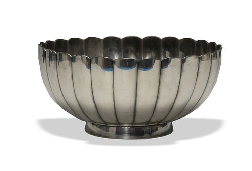 Japanese Sterling Silver Bowl, Meiji