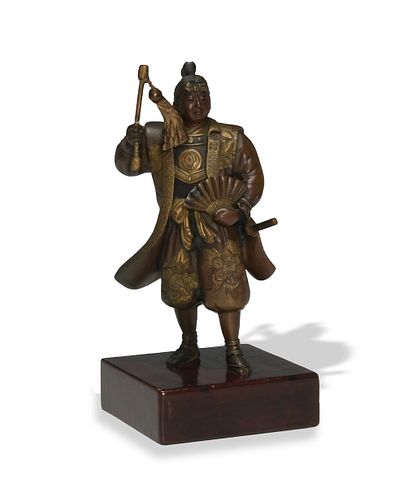 Japanese Parcel Gilt Bronze Samurai