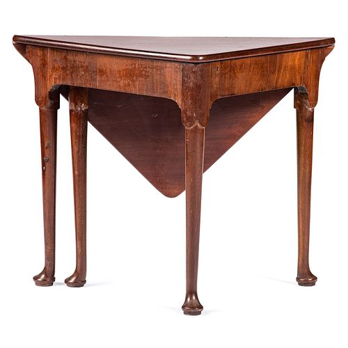 An English Queen Anne Style Mahogany Envelope Table
