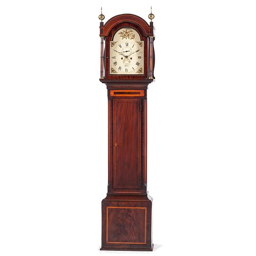 An English Mahogany Tall Case Clock by Charles Frankcom