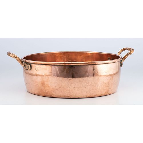 A Large English Copper Preserve Pan