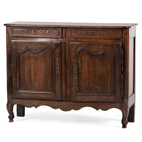 A French Provincial Paneled Cherrywood Sideboard