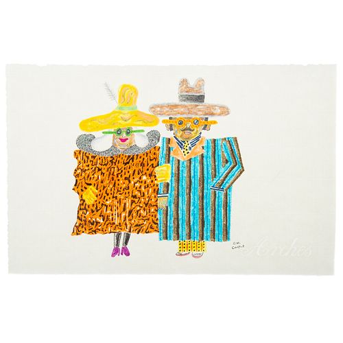 Ronald Markman. "Couple," colored pencil
