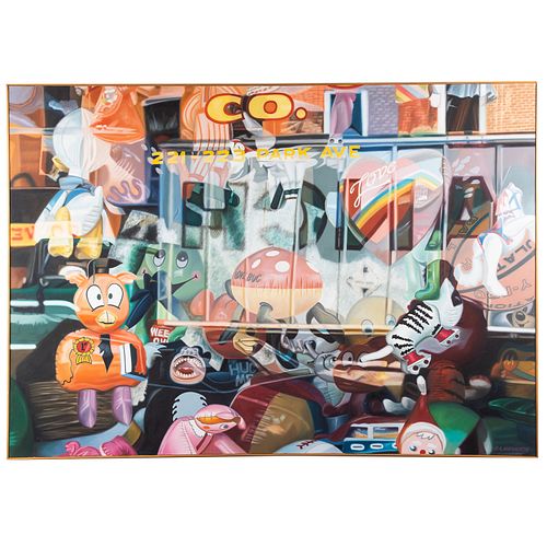 Richard A. Niewerth. Toy Store Window, oil