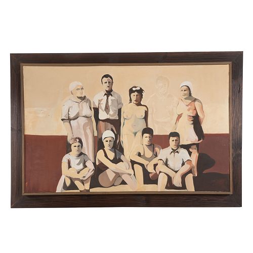 Manner of Molly Dee. Family Portrait, oil