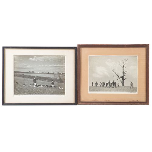 A. Aubrey Bodine. Two Basseting Photographs