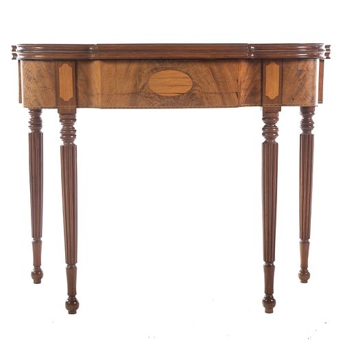 Federal Style Mahogany Flip-Top Games Table