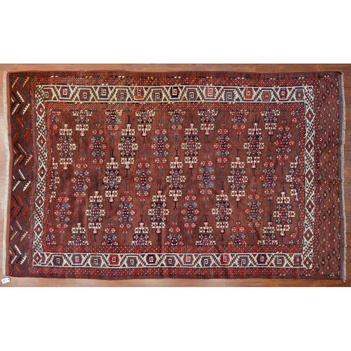 Semi-Antique Yamout Turkeman Rug, 6.3 x 10