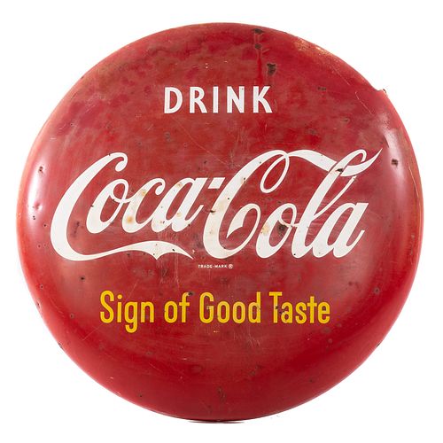 Coca-Cola 36 Inch Button Sign