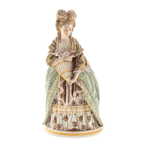 Continental Porcelain Figure of 18th Century Lady