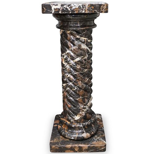 Portoro Veined Marble Pedestal