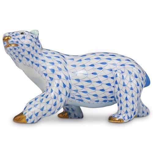 Herend Porcelain Fishnet Polar Bear