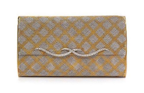 An 18 Karat White and Yellow Gold and Diamond Rigid Mesh Purse, Chaumet, 233.00 dwts.