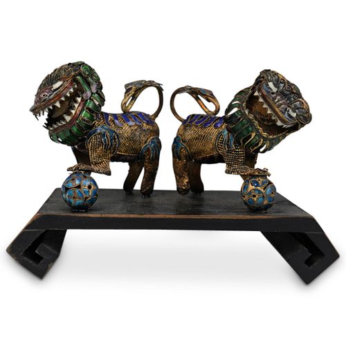 Chinese Silver Foo Dogs