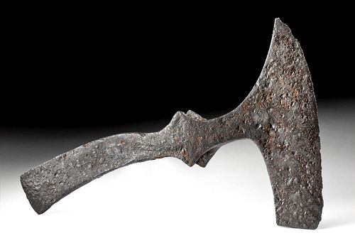 Sizeable 10th C. Viking Iron Bearded Axe Head