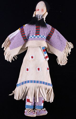 Sioux Mary Standstall Fully Beaded Hide Doll RARE
