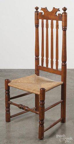 New England banisterback side chair, mid 18th c.
