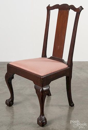 Mid-Atlantic Chippendale mahogany side chair, ca. 1770, with a potty insert.