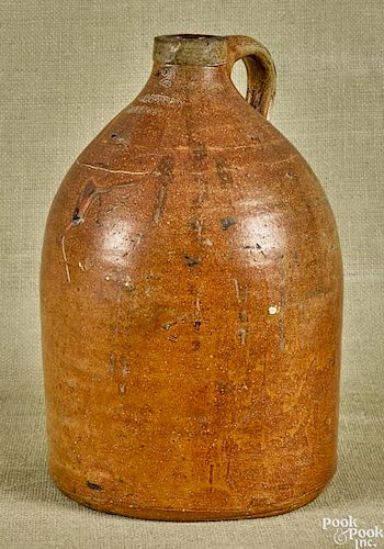 Pennsylvania two-gallon stoneware jug, impressed F. H. Cowden Harrisburg, 13'' h.