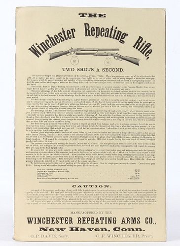 Rare Early Winchester Repeating Rifles Ad Poster