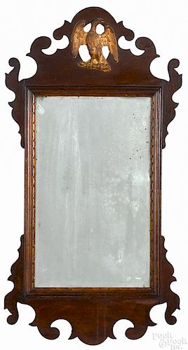 Chippendale mahogany mirror, 19th c., 30'' h.