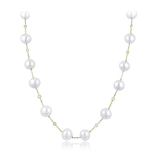 South Sea Cultured Pearl and Diamond Necklace