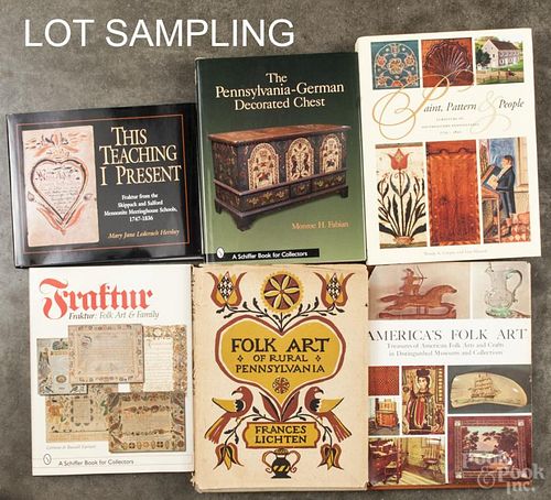 Reference books on American and Pennsylvania German folk art.