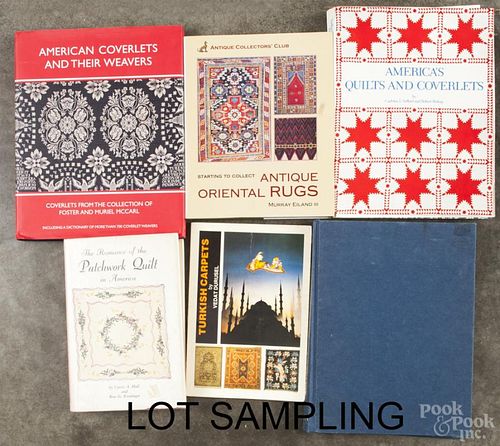 Reference books on carpets and American textiles.