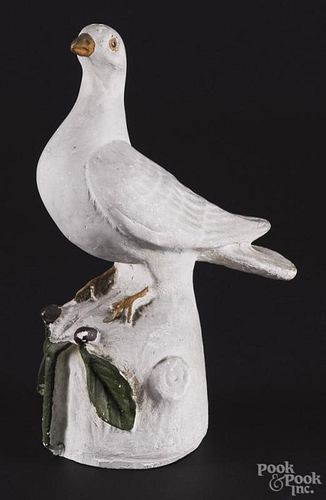 Pennsylvania chalkware dove, 19th c., 11 1/4'' h.