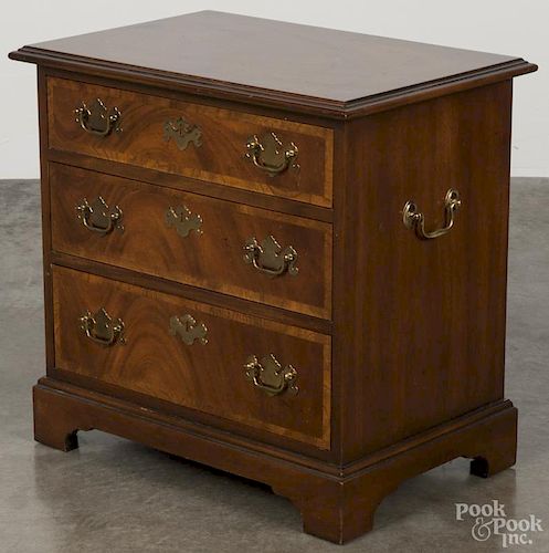 Diminutive Baker mahogany chest of drawers, 22'' h., 21'' w.