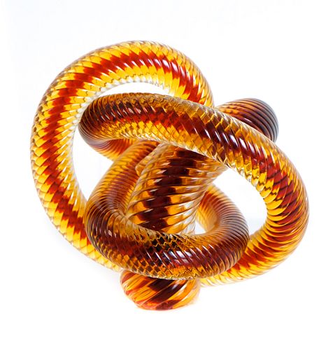 Oscar Zanetti Murano Art Glass Rope Sculpture