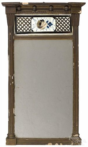 Federal giltwood mirror, ca. 1820, 23 1/2'' x 12''.