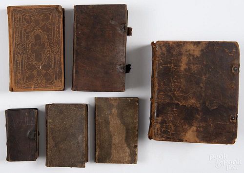 Six German books on religious subjects, 19th c., largely published in Pennsylvania