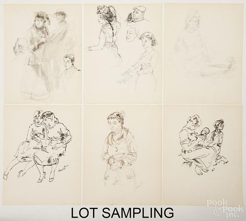 Henry Clarence Pitz (American 1895-1976), twenty-five ink, pencil, and wash illustrations