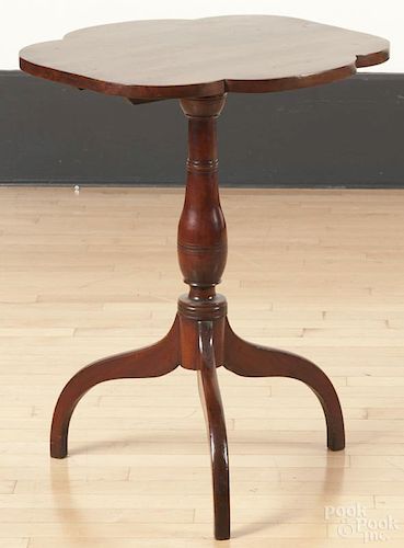 Federal stained cherry candlestand, early 19th c., 28'' h., 20'' w., 22'' d.
