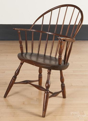 New England sackback Windsor chair, ca. 1800.