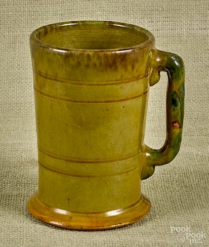 I. S. Stahl redware stein, dated 19??, inscribed on base with lines in German