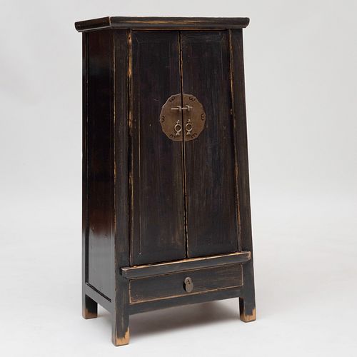 Chinese Black Lacquer Cabinet
