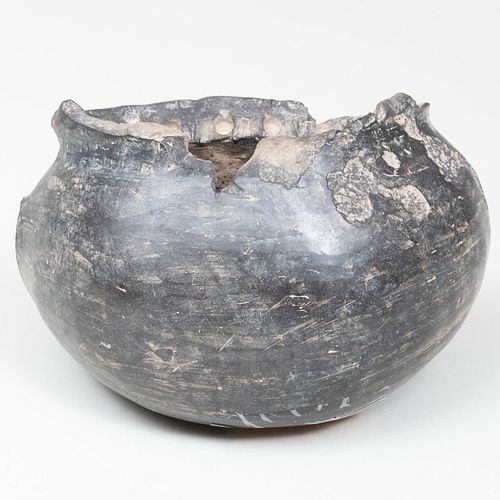 Pre-Columbian Style Pottery Animal Mask Form Vessel