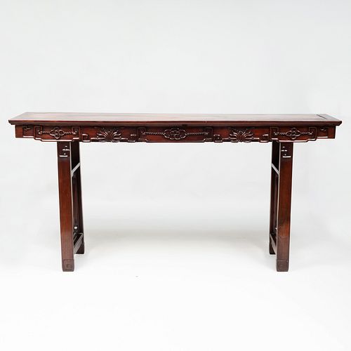 Large Chinese Carved Hardwood Altar Table