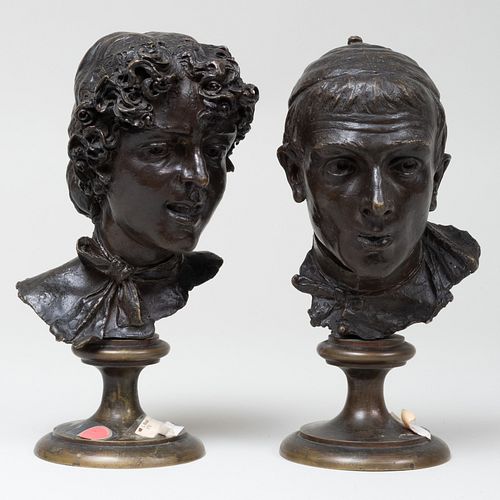 Lorenzo Bozzi (1864 - ?): Two Portrait Busts