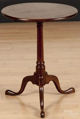 Queen Anne walnut candlestand, late 18th c., 27'' h., 21'' w.