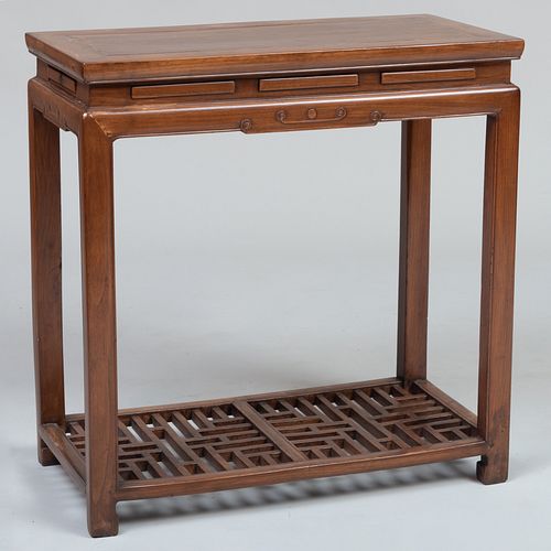 Chinese Carved Hardwood Scholar's Table