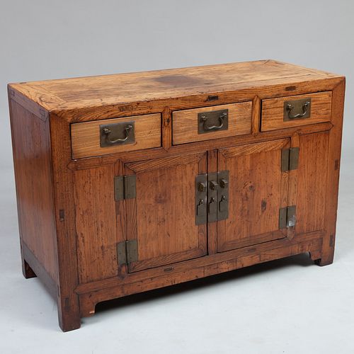 Chinese Elm Side Cabinet