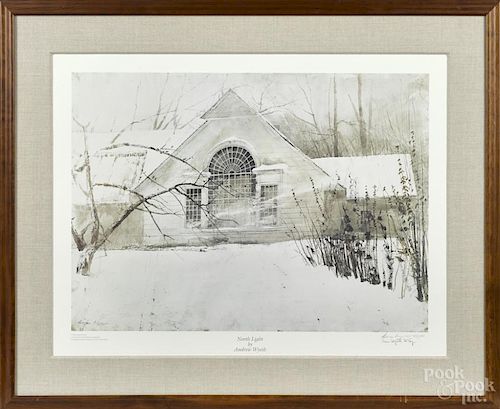 Andrew Wyeth, pencil signed lithograph, titled North Light, numbered 49/300, 21 1/4'' x 29''.