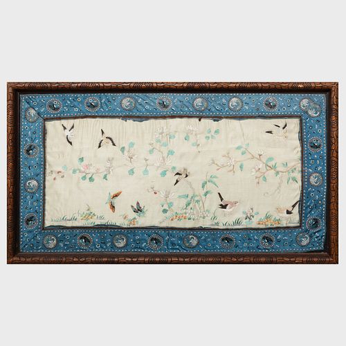 Chinese Framed Embroidered Textile