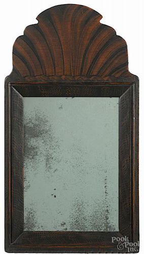 Contemporary painted mirror, 19'' x 10''.