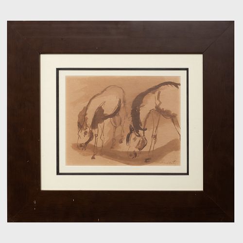 Emmanuel ManÃ©-Katz (1894 - 1962): Two Horses