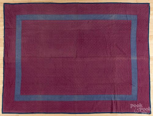 Kansas Amish block quilt, early 20th c., made by the Petershiem family, 68'' x 86''.