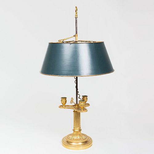 Louis XVI Style Ormolu Bouillotte Lamp with Tôle Shade